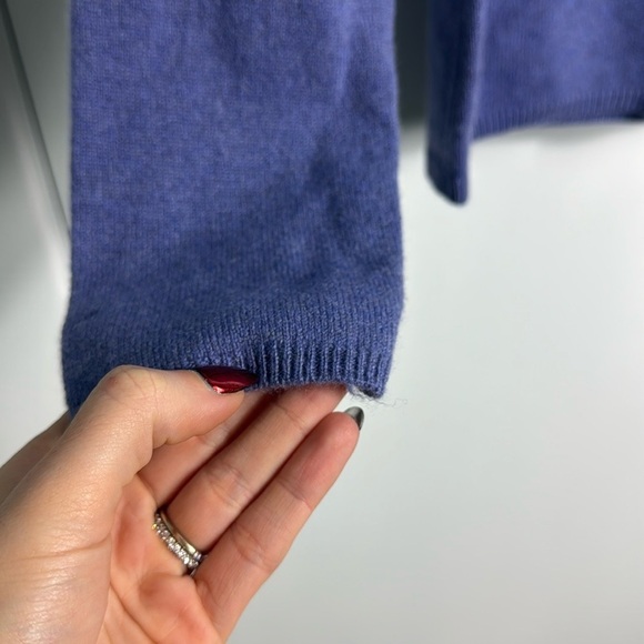 NWT Charter Club 2-Ply Cashmere Turtleneck Sweater Purple Small Quiet Luxury - Picture 5 of 8